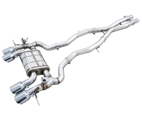 AWE SwitchPath Catback Exhaust for BMW G8X M3/M4 - Chrome Silver Tips (3025-43480)