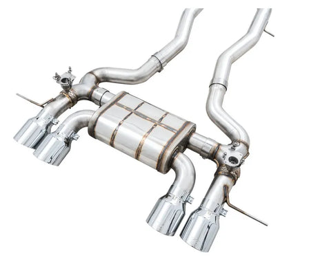 AWE SwitchPath Catback Exhaust for BMW G8X M3/M4 - Chrome Silver Tips (3025-43480)