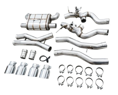 AWE SwitchPath Catback Exhaust for BMW G8X M3/M4 - Chrome Silver Tips (3025-43480)