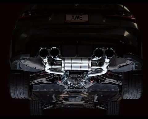 AWE SwitchPath Catback Exhaust for BMW G8X M3/M4 - Chrome Silver Tips (3025-43480)