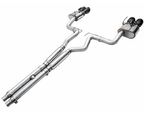AWE SwitchPath Exhaust for S650 Ford Mustang GT Fastback - Quad Diamond Black Tips (3025-43650)