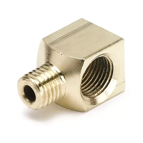 Autometer 90 ° 1/8" NPTF FEMALE TO 1/8" COMPRESSION MALE Adapter Fitting Brass | Universal (3272)