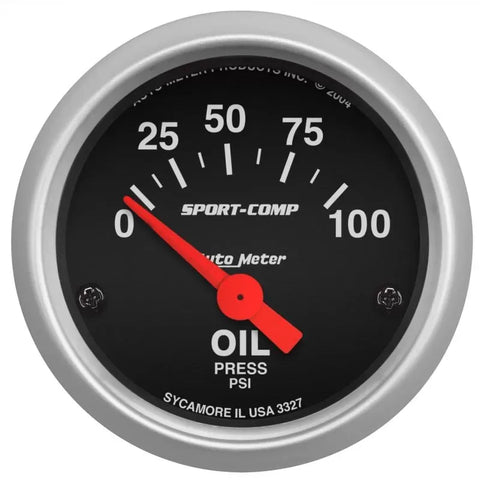 Autometer 2-1/16" 0-100 PSI Oil Pressure Gauge SPORT-COMP | Universal (3327)