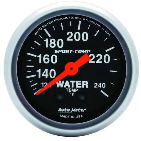 Autometer 2-1/16" 120-240 °F Water Temperature Gauge SPORT-COMP | Universal (3333)