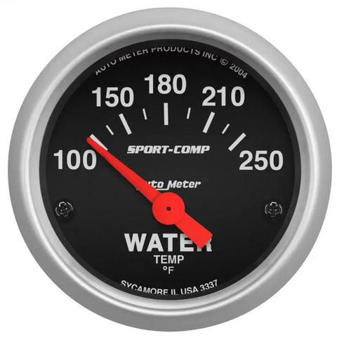 Autometer 2-1/16" 100-250 °F Water Temperature Gauge SPORT-COMP | Universal (3337)