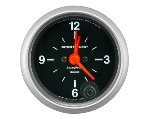 Autometer 2-1/16" 12-Hour Clock Gauge SPORT-COMP | Universal (3385)