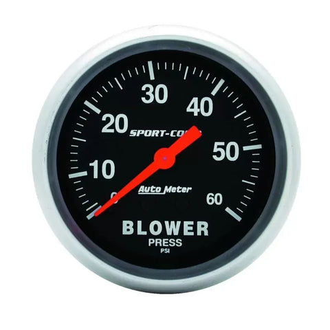 Autometer 2-5/8" 0-60 PSI Blower Pressure Gauge SPORT-COMP | Universal (3402)