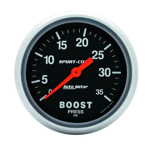 Autometer 2-5/8" 0-35 PSI Boost Gauge SPORT-COMP | Universal (3404)