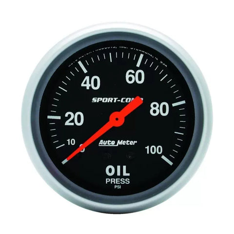 Autometer 2-5/8" 0-100 PSI Oil Pressure Gauge SPORT-COMP | Universal (3421)