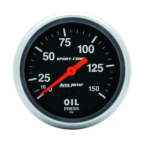 Autometer 2-5/8" 0-150 PSI Oil Pressure Gauge SPORT-COMP | Universal (3423)
