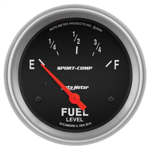 Autometer 2-5/8" 0-90 Ω SSE Fuel Level Gauge SPORT-COMP | Universal (3514)