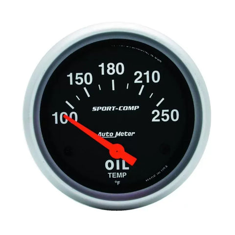 Autometer 2-5/8" 100-250 °F Oil Temperature Gauge SPORT-COMP | Universal (3542)