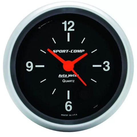 Autometer 2-5/8" 12-Hour Clock Gauge SPORT-COMP | Universal (3585)
