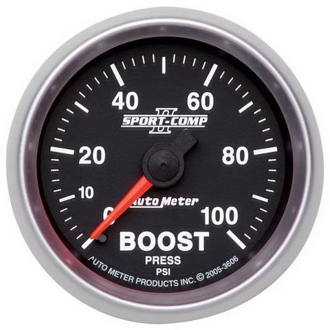 Autometer 2-1/16" 0-100 PSI Boost Gauge SPORT-COMP II | Universal (3606)