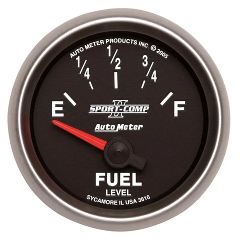 Autometer 2-1/16" 240-33 Ω SSE Fuel Level Gauge SCII | Universal (3616)