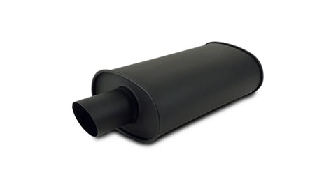 Vibrant Performance Flat Black Oval Muffler - 2.5" Inlet | Universal (1146)