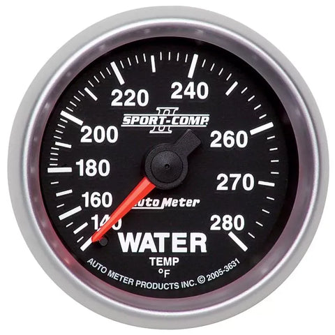 Autometer 2-1/16" 140-280 °F Water Temperature Gauge SPORT-COMP II | Universal (3631)