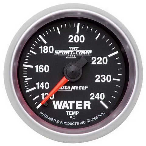 Autometer 2-1/16" 120-240 °F Water Temperature Gauge SPORT-COMP II | Universal (3632)