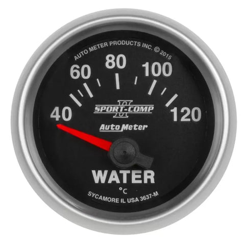 Autometer 2-1/16" 40-120 C Water Temperature Gauge SPORT-COMP II | Universal (3637-M)