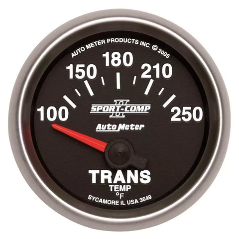 Autometer 2-1/16" 100-250 °F Transmission Temp Gauge SPORT-COMP II | Universal (3649)