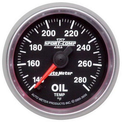 Autometer 2-1/16" 140-280 °F Oil Temperature Gauge SPORT-COMP II | Universal (3656)