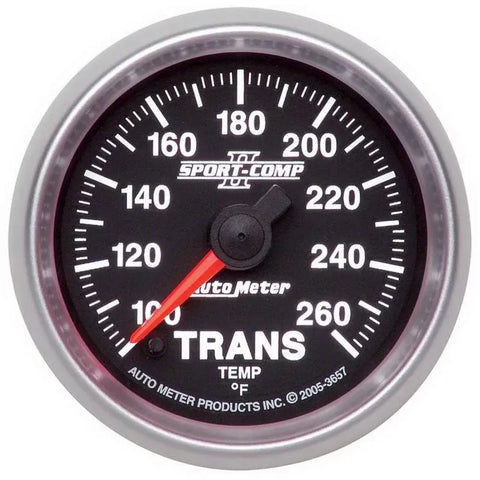 Autometer 2-1/16" 100-260 °F Transmission Temp Gauge SPORT-COMP II | Universal (3657)