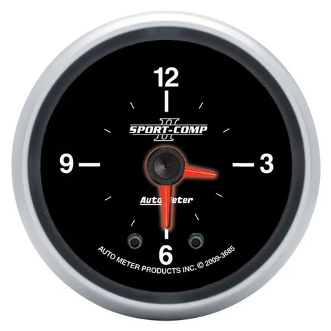 Autometer 2-1/16" 12-Hour Clock Gauge SPORT-COMP II | Universal (3685)
