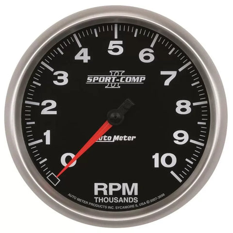 Autometer 5" 0-10000 RPM Tachometer Gauge SPORT-COMP II | Universal (3698)