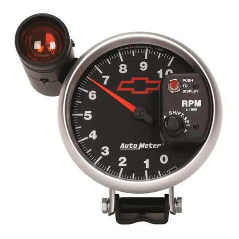 Autometer 5" 0-10000 RPM Tachometer Gauge CHEVY Red BOWTIE | Universal (3699-00406)