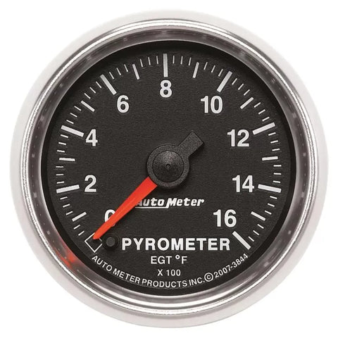 Autometer 2-1/16" 0-1600 °F Pyrometer EGT Gauge GS | Universal (3844)