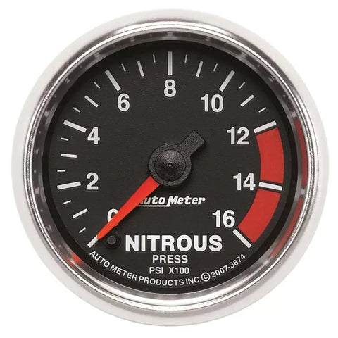 Autometer 2-1/16" 0-1600 PSI Nitrous Pressure Gauge GS | Universal (3874)