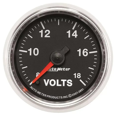 Autometer 2-1/16" 8-18V Voltmeter Gauge GS | Universal (3891)