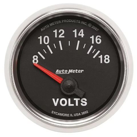 Autometer 2-1/16" 8-18V Voltmeter Gauge GS | Universal (3892)