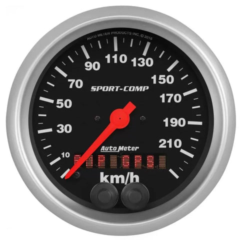 Autometer 3-3/8" 225 km/h GPS Speedometer Gauge SPORT-COMP | Universal (3982-M)