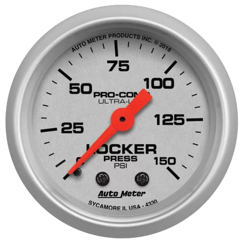 Autometer 2-1/16" 0-150 PSI Air Locker Pressure Gauge ULTRA-LITE | Universal (4330)