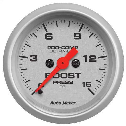 Autometer 2-1/16" 0-15 PSI Boost Gauge ULTRA-LITE | Universal (4350)