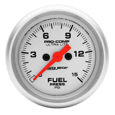 Autometer 2-1/16" 0-15 PSI Fuel Pressure Gauge ULTRA-LITE | Universal (4361)