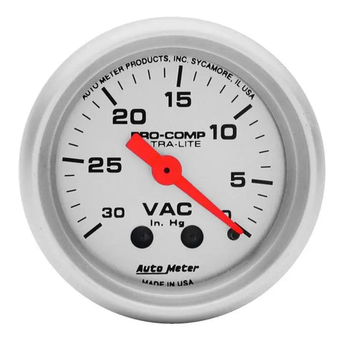 Autometer 2-1/16" 0-30 IN HG Vacuum Gauge ULTRA-LITE | Universal (4384)