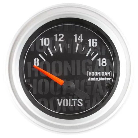 Autometer 2-1/16" 8-18V ELEC Voltmeter Gauge Hoonigan | Universal (4391-09000)