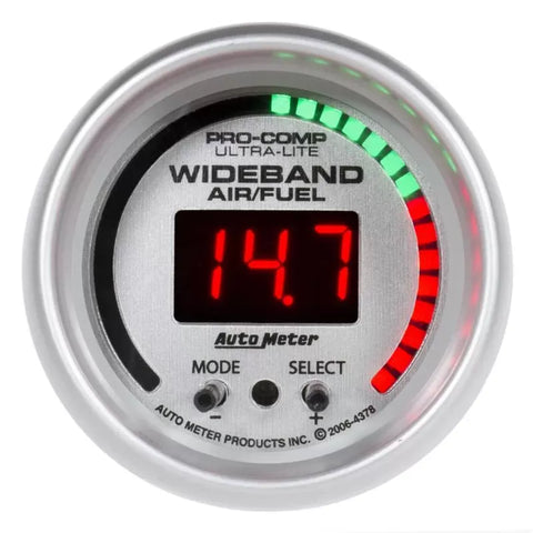 Autometer 2-1/16" 6:1-20:1 AFR Air/Fuel Ratio-Pro Plus Gauge ULTRA-LITE | Universal (4397)