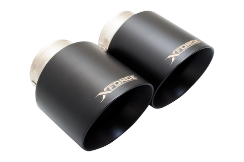 XForce Black Tips | 2016-2021 BMW M240i & M240iX (ESBM2SBLKTIP)