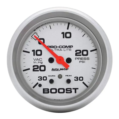 Autometer 2-5/8" 30 IN HG/30 PSI Vacuum/Boost Gauge ULTRA-LITE | Universal (4477)