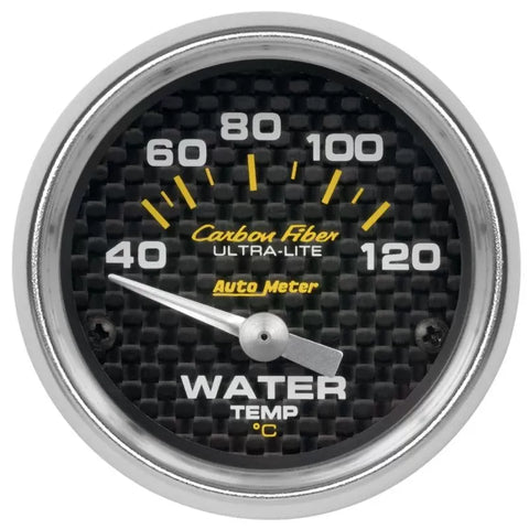 Autometer 2-1/16" 40-120 °C Water Temperature Gauge Carbon Fiber | Universal (4737-M)
