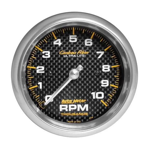 Autometer 3-3/8" 0-10000 RPM Tachometer Gauge Carbon Fiber | Universal (4798)