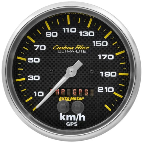 Autometer 5" 0-225 KM/H Speedometer Gauge Carbon Fiber | Universal (4881-M)