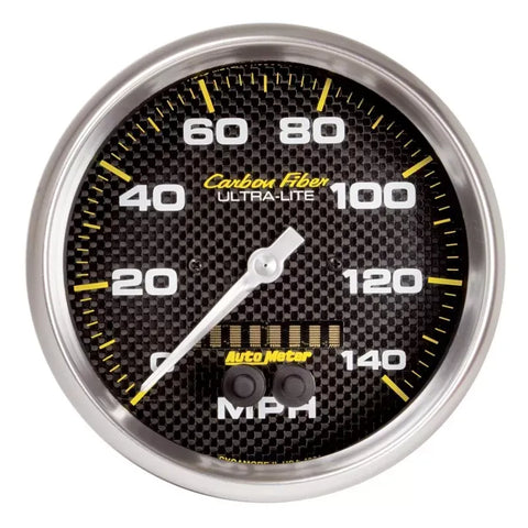 Autometer 5" 0-140 MPH Speedometer Gauge Carbon Fiber | Universal (4881)