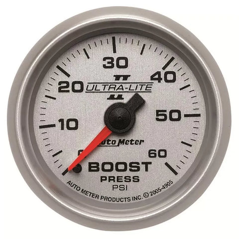 Autometer 2-1/16" 0-60 PSI Boost Gauge ULTRA-LITE II | Universal (4905)