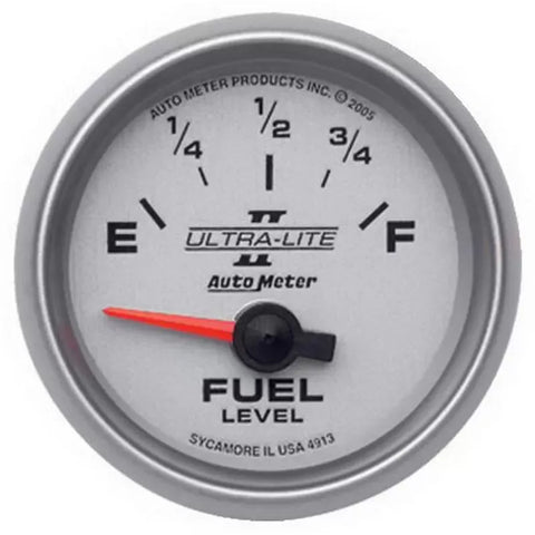 Autometer 2-1/16" 0-90 Ω SSE Fuel Level Gauge ULTRA-LITE II | Universal (4913)