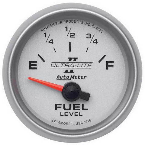 Autometer 2-1/16" 240- 33 Ω SSE Fuel Level Gauge ULTRA-LITE II | Universal (4916)