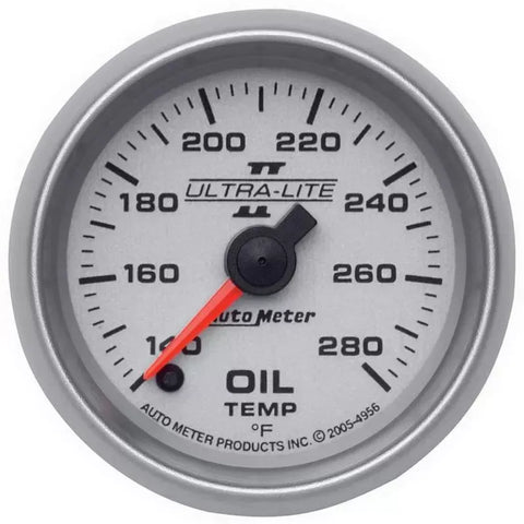 Autometer 2-1/16" 140-280 °F Oil Temperature Gauge ULTRA-LITE II | Universal (4956)